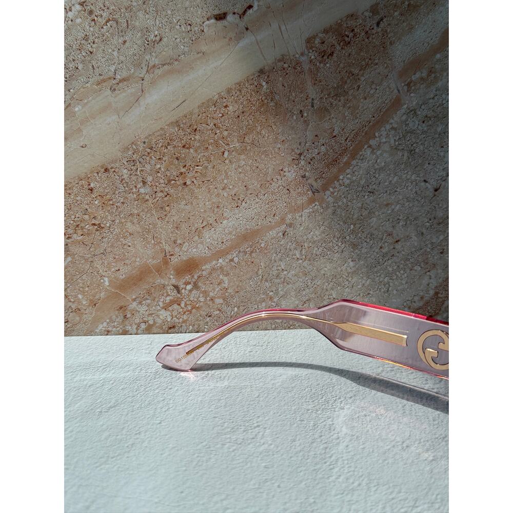 NEW Gucci GG1558SK Transparent Pink Sunglasses - Picture 8 of 12